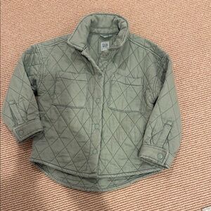 GAP Mint Green Quilted Button Down Jacket - size XS NWOT